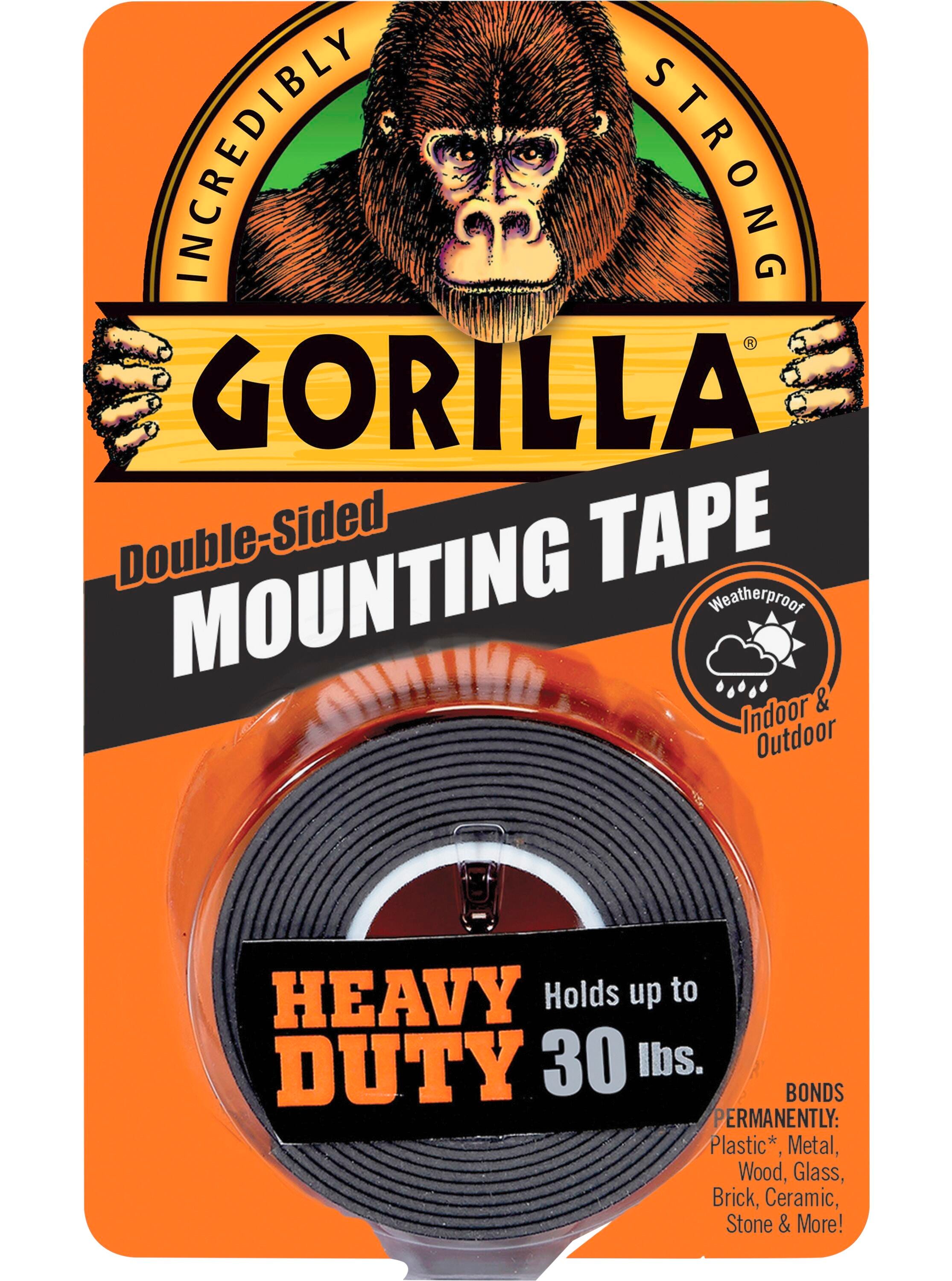 Gorilla Glue Heavy Duty Mounting Tape, 1 Inch x 5 Feet, Black 2132575